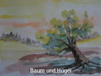 Baum und Hügel.
